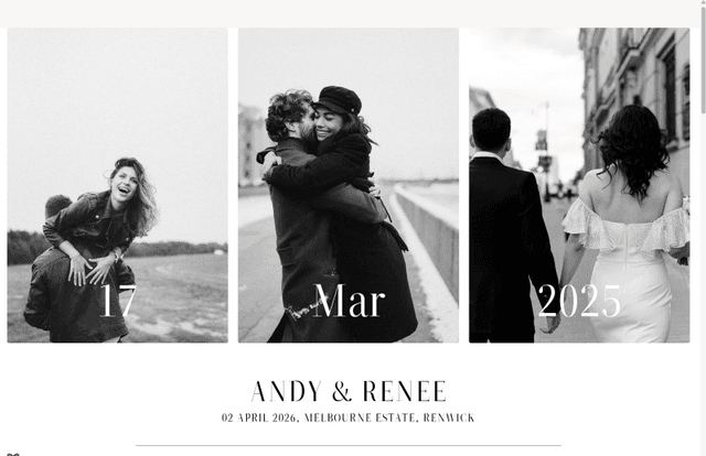 Gallery website layout